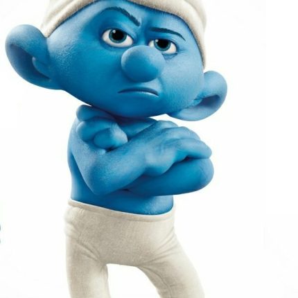 Grouchy Smurf Movie Sticker