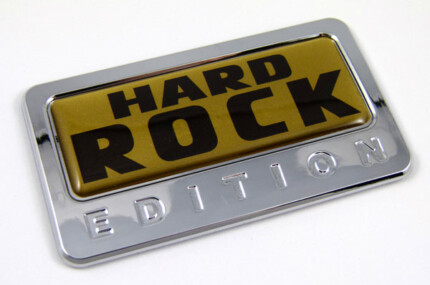 hard rock gold special edition adhesive chrome emblem