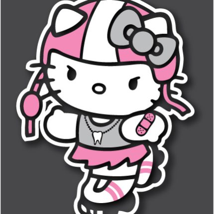 Kitty Kat Color Derby Kitty Sticker