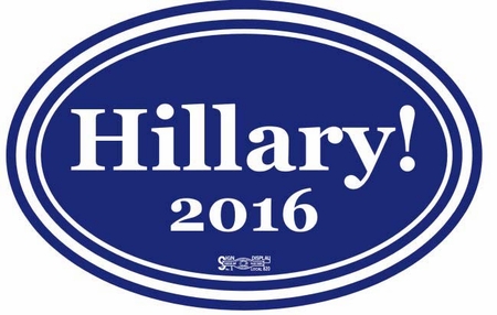 hillary 2016 oval bumper sticker 4