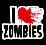 i love zombies sticker 4