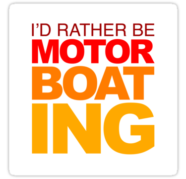 id rather be boating square sticker