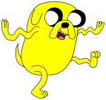 JAKE THE DOG FUNNY CARTOON STICKER 2