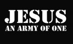 Jesus Army Of One Christian Decal Sticker