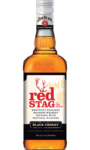Jim Beam Red Stag BLACK CHERRY Bottle Shaped Sticker