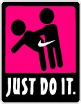 Just Do It Sticker HOT PINK