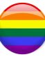 lgbt pride flag button like sticker