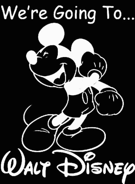 Mickey Going to Disney Decal Sticker