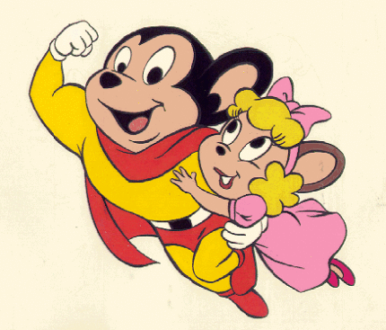 Mighty Mouse and Girl Friend Sticker