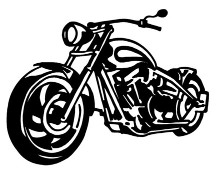 Motorcycle Front View funny auto decal