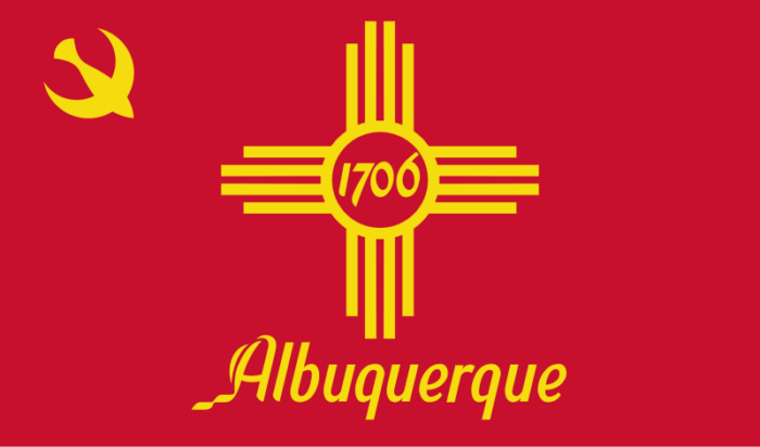 New Mexico Albuquerque City Flag Sticker