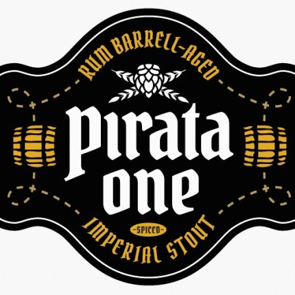 Pirata One Beer-Type Logo Design Sticker