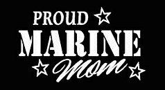 PROUD Military Stickers MARINE MOM