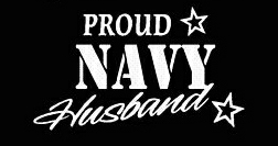 PROUD Military Stickers NAVY HUSBAND
