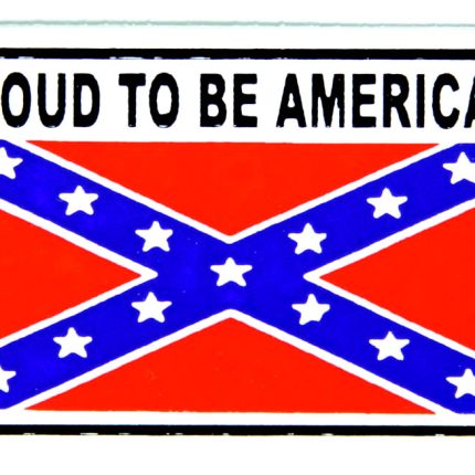 proud to be american confederate flag sticker