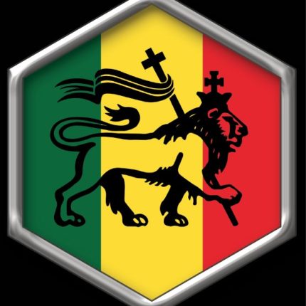 Rasta Lion Flag Shield Sticker