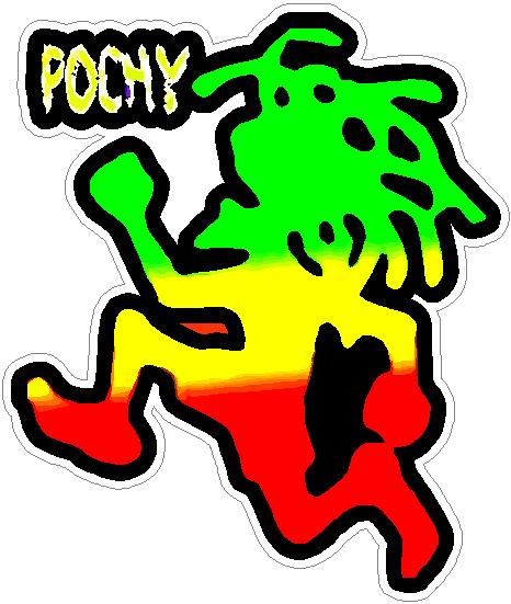 rasta pochy sticker