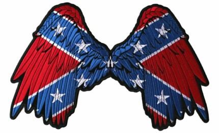 rebel flag angel wings sticker