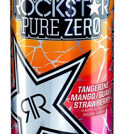 Rockstar PURE ZERO TANGERINE STRAWBERRY energy drink can shaped sticker