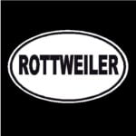 Rottweiler Oval Dog Decal