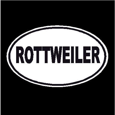 Rottweiler Oval Dog Decal