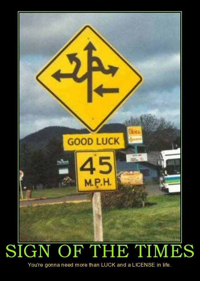 sign of the times luck demotivational