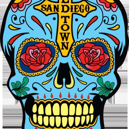 SKULL-san-diego-old-town-blue-sugar-skull