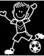 Soccer Stick Boy Decal