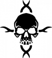 Tribal Skull Decal Cross