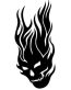 Flaming Skull 5 Vinyl Sticker