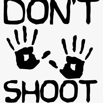 1 HANDS UP don-t-shoot-BUMPER STICKER