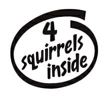 4 Squirrels Inside Decal