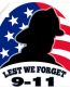 911 Firefighter US Flag Logo Decal