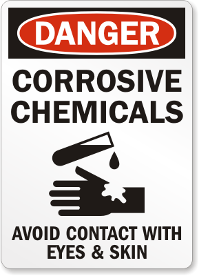 Avoid Skin Contact Danger Sign
