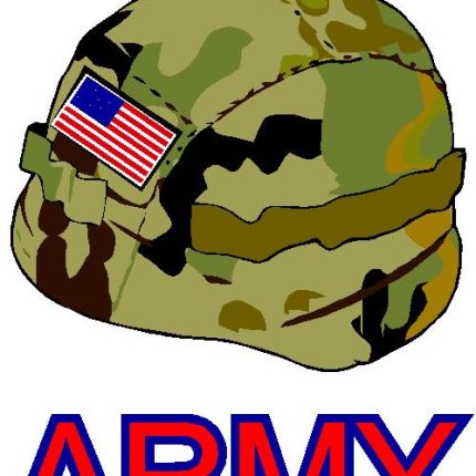 Camo Army Helmet Decal