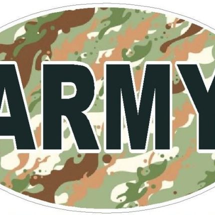 CAMO OVAL ARMY DECAL