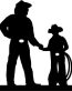 Cowboy and Son Sticker