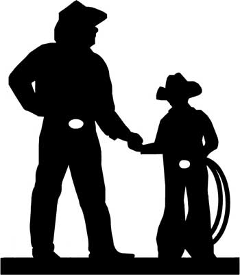 Cowboy and Son Sticker