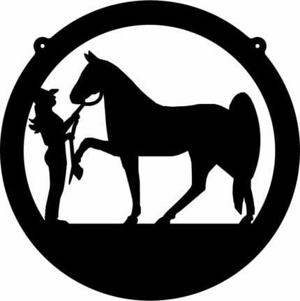 Cowgirl and Horse Decal 3