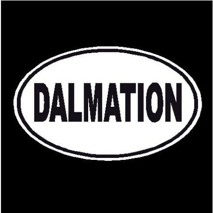 Dalmation Oval Dog Decal