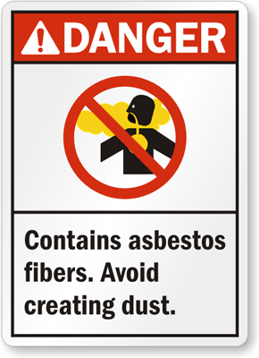 Danger Contains Asbestos Sign