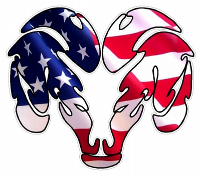 Dodge Ram Tribal Logo - USA FLAG