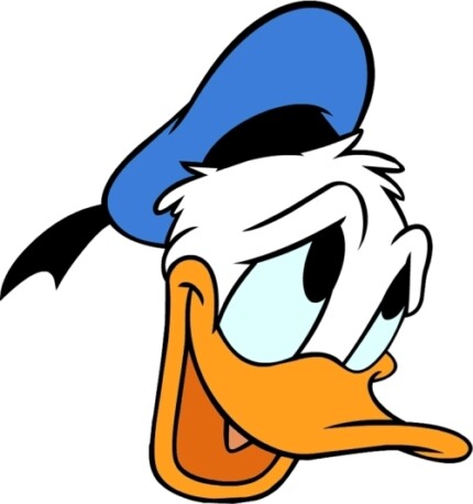 Donald Duck CARTOON sorry face sticker