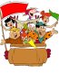 Flintstones and Rubbles in  Car Color Decal Sticker
