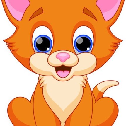 funny-ORANGE cat-cartoon STICKER 11