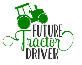 future tractor driver sticker