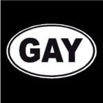 Gay Oval Decal