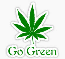 Go Green Leaf Sticker