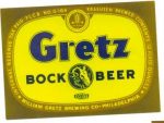 Gretz Bock Beer Label Sticker