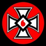 kkk round confederate sticker